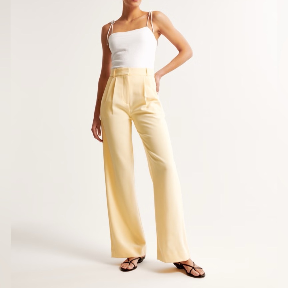 Abercrombie Sloane Tailored Pants Yellow Size 2L
